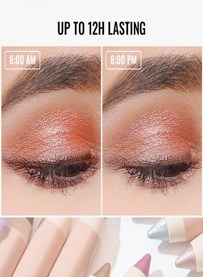 Oulac Twist-Up Shimmer Eyeshadow Stick – Waterproof Creamy Blendable Texture, Vegan & Cruelty-Free Eye Makeup, 1.25g, 01Vanilla - Image 5
